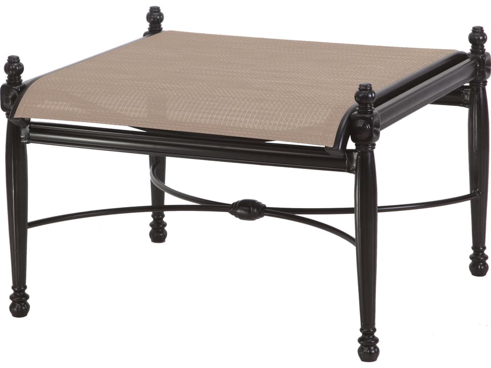 Bel Air Sling Cast Aluminum Ottoman