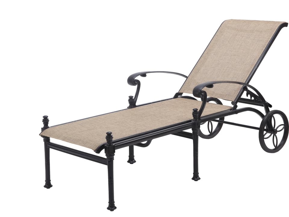 Florence Cast Aluminum Sling Chaise Lounge