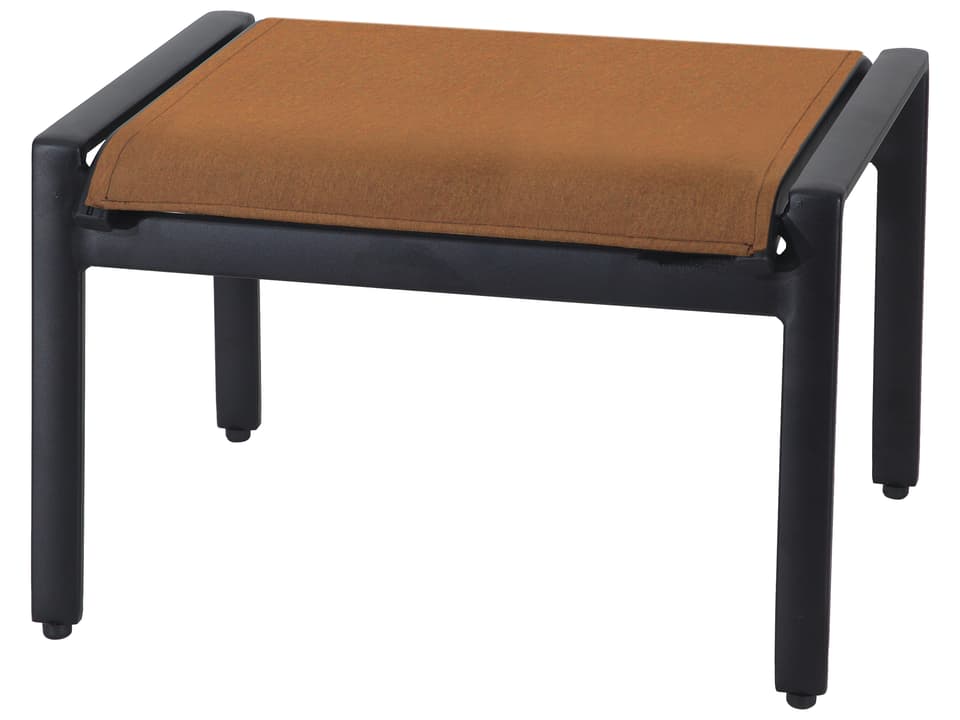Echelon Padded Sling Cast Aluminum Outdoor Ottoman