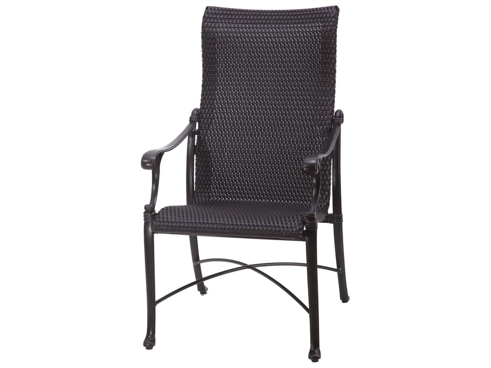 Michigan Woven High Back Swivel Rocker Dining Chair in Vintage Chestnut