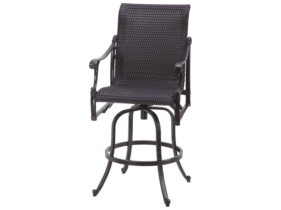 Michigan Woven Cast Aluminum Swivel Bar Stool
