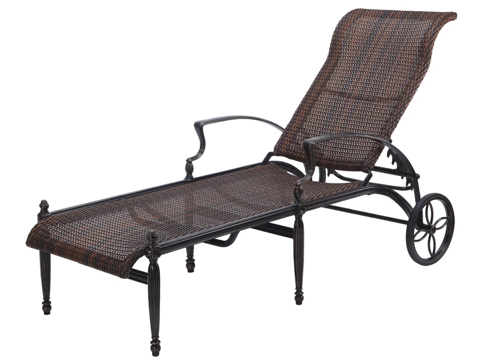 Bel Air Woven Cast Aluminum Adjustable Chaise Lounge
