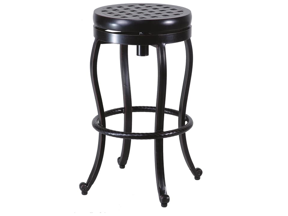 Cast Aluminum Backless Swivel Bar Stool