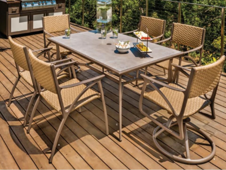 Amari Woven Aluminum Dinning Set