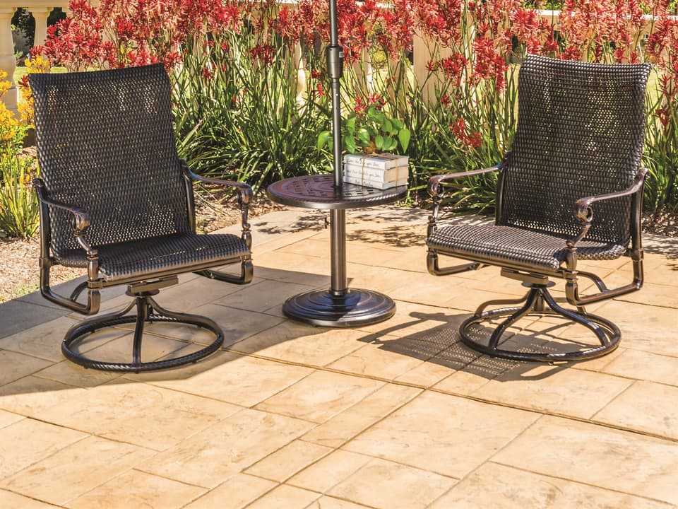 Grand Terrace Woven Cast Aluminum Outdoor Lounge Set