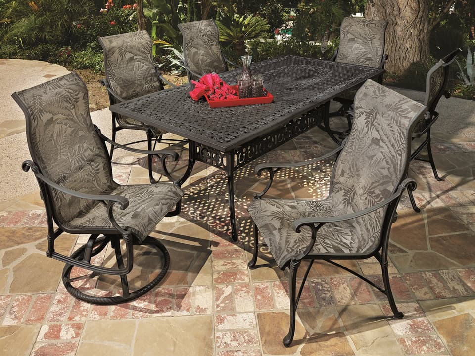 Michigan Sling Cast Aluminum Outdoor Dining Set