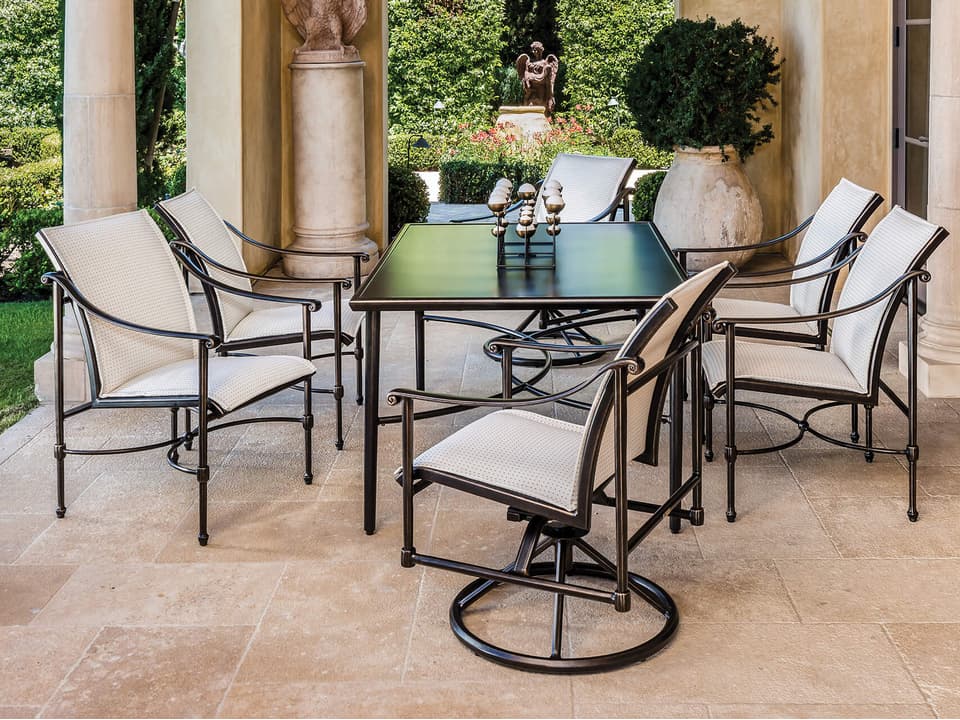 Morro Bay Sling Cast Aluminum Dinning Set