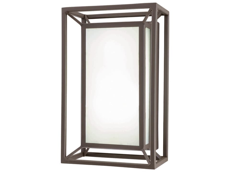 Outline 1-Light Integrated LED Outdoor Wall Light in Sand Bronze