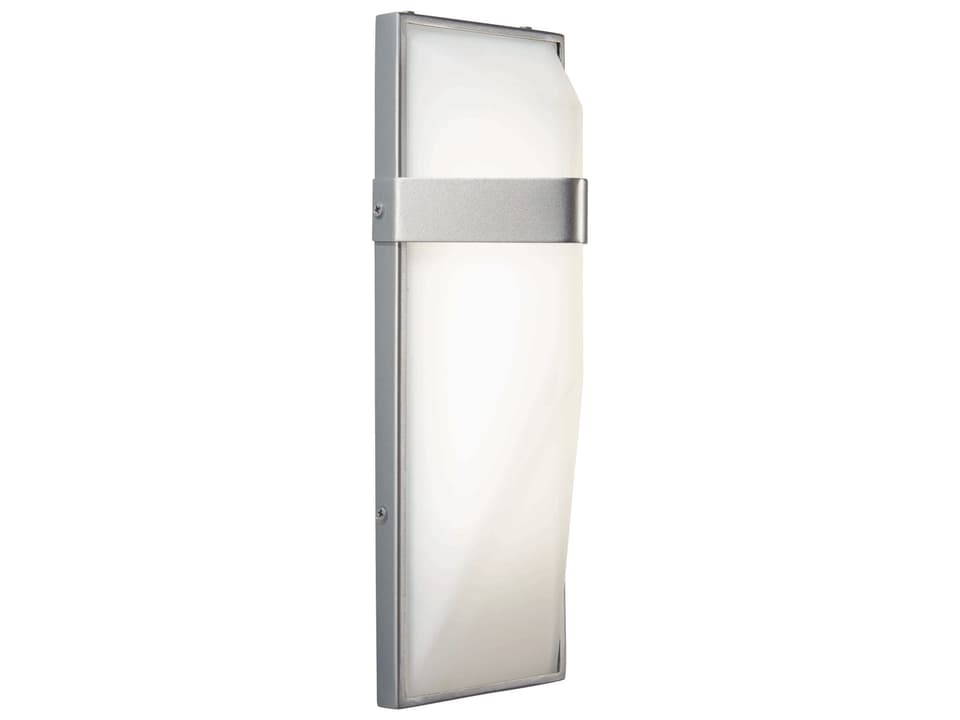 Wedge 1-Light LED Outdoor Wall Sconce in Silver Dust