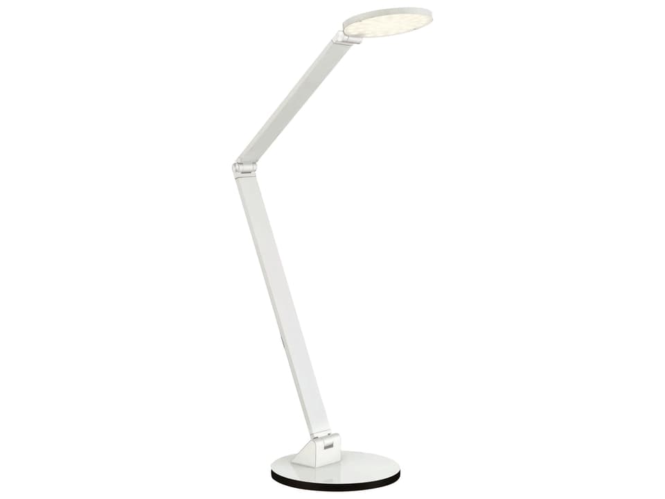 Task Portables LED Table Lamp in White with Touch Dimmer