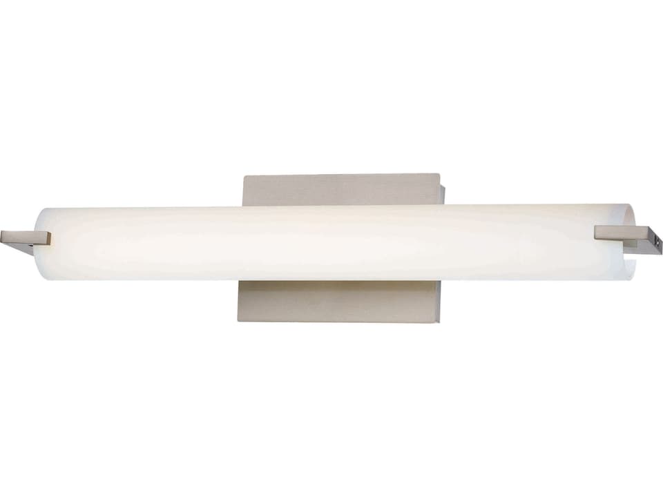Tube LED Integrated Brushed Nickel Bath Light