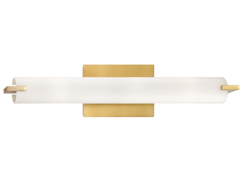 Tube 3-Light Honey Gold Wall Sconce with Etched Opal Glass