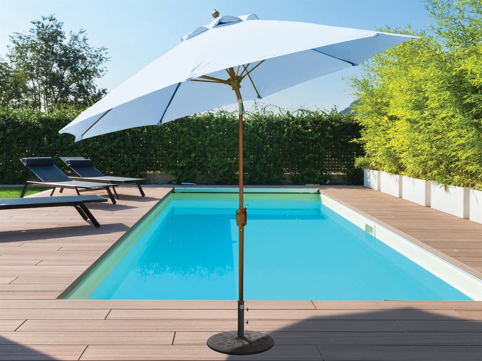 9 Foot Octagon Aluminum Auto Tilt Market Umbrella