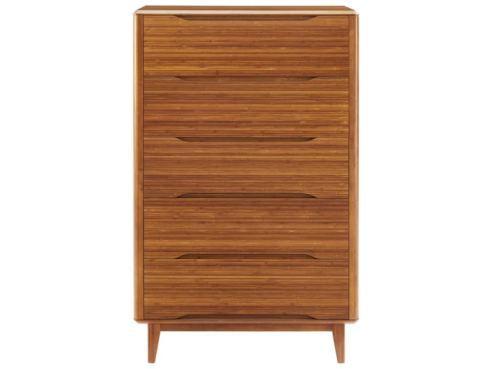Currant 5-Drawer Chest Amber Bamboo Dresser