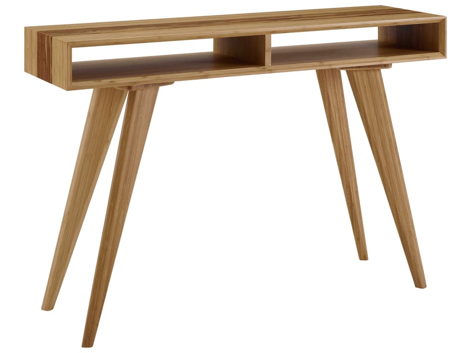 Azara Tiger Console Table in Caramelized Solid Moso Bamboo