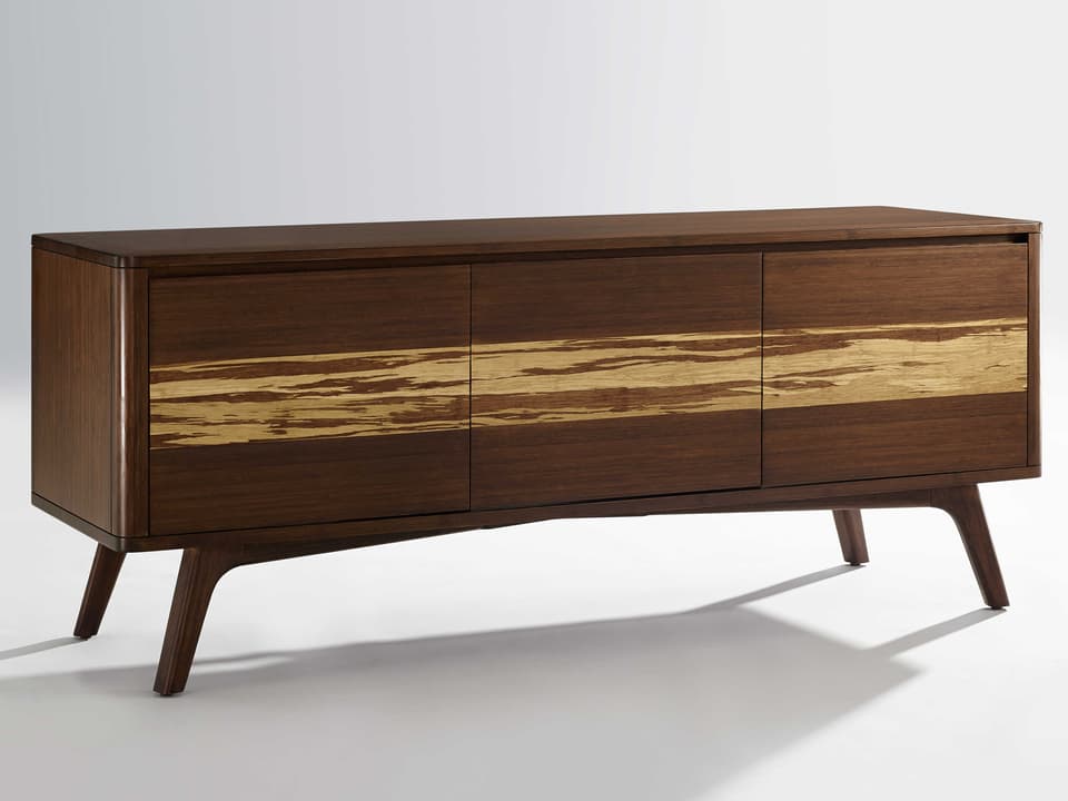 Azara 57-Inch Solid Bamboo Media Console in Sable