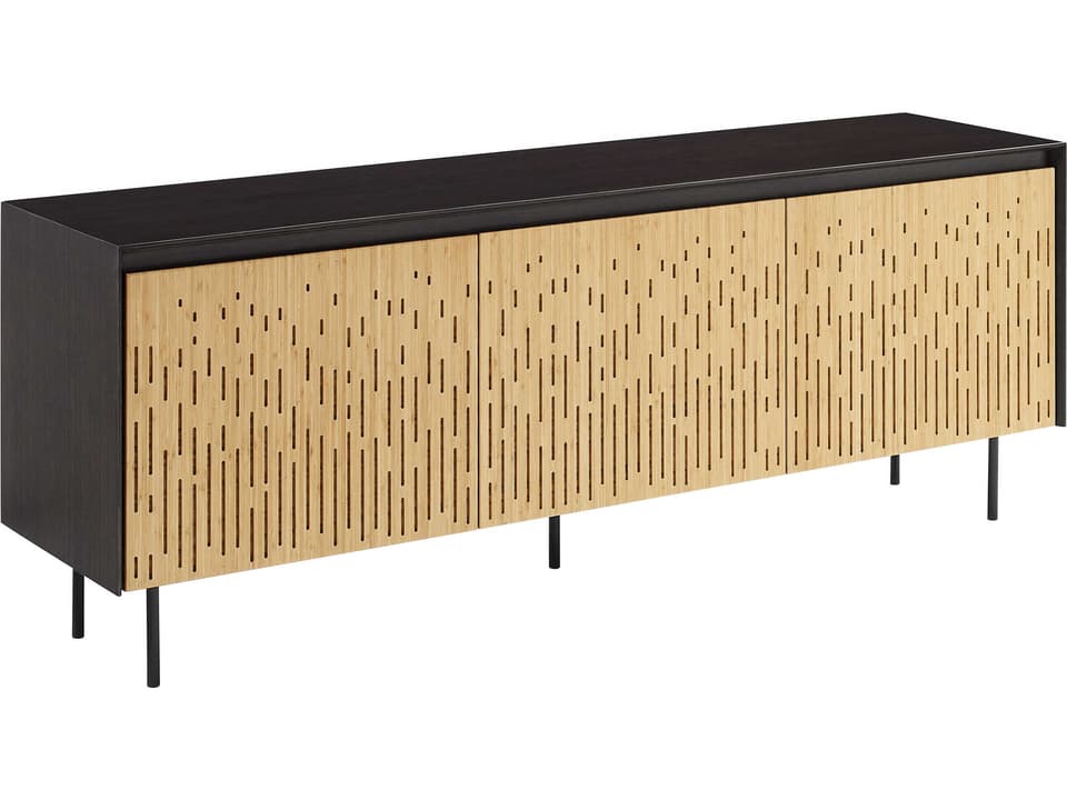 Hanna 72 Inch Bamboo Wood Caviar Sideboard