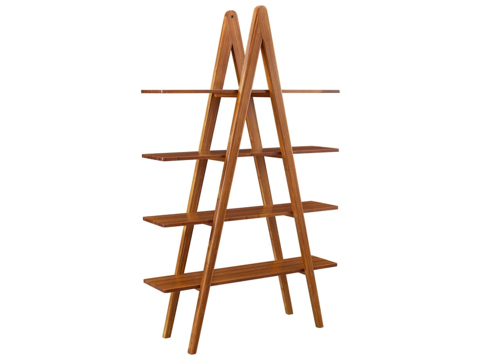 Studio Plus Amber Bamboo Bookcase with Four Shelves