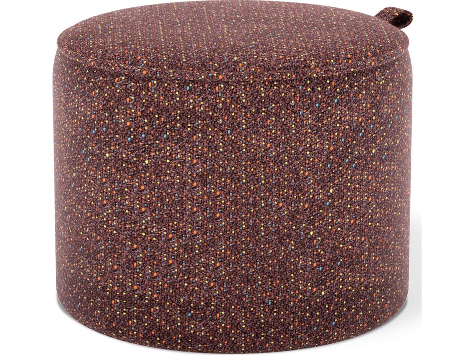 Drummond Red Upholstered Pouf