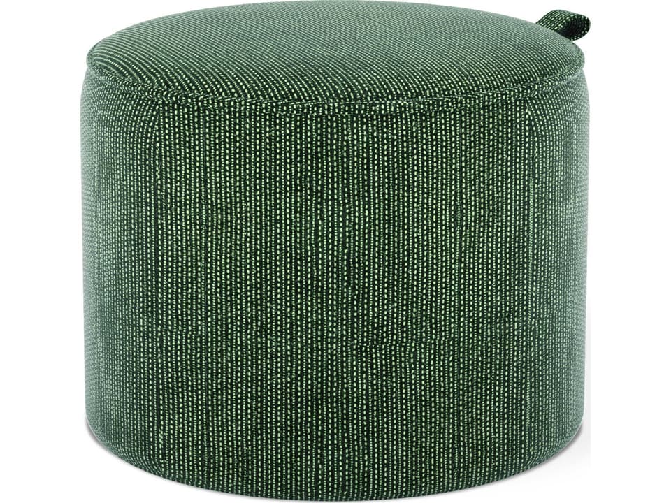 Drummond Green Upholstered Pouf