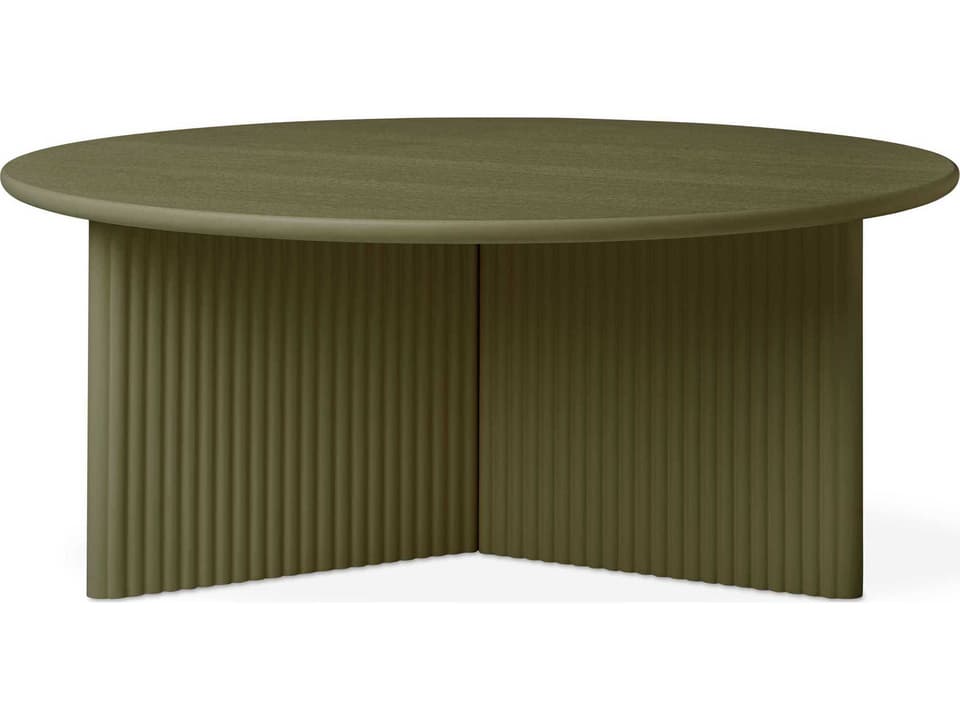 Odeon Round Coffee Table in Olive