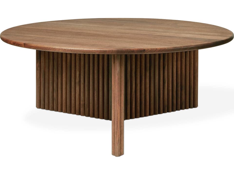 Odeon Round Walnut Coffee Table