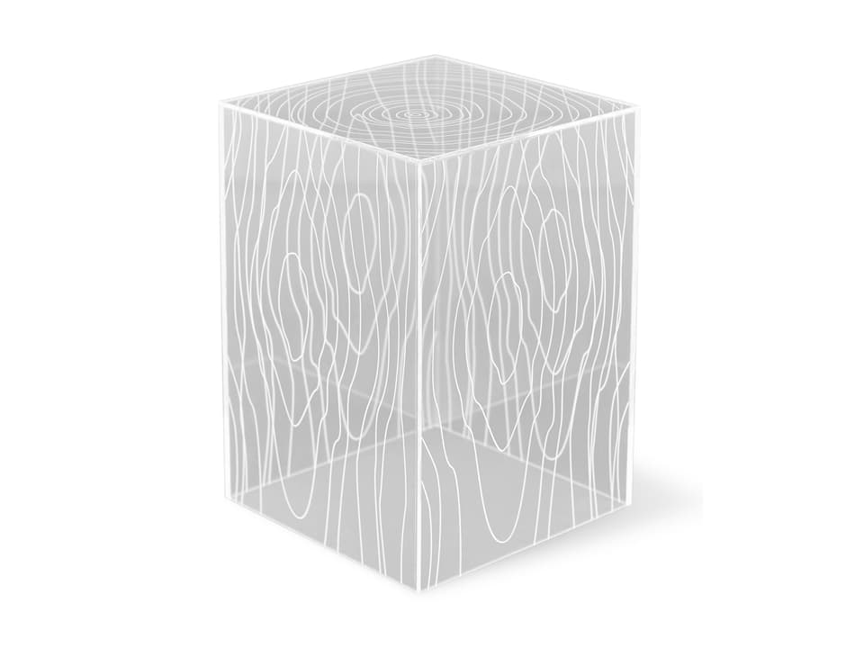 Timber Square Glass Clear Acrylic End Table