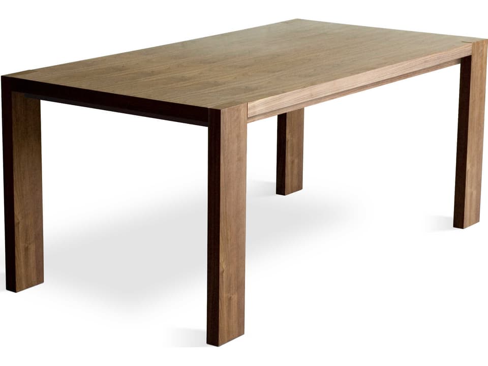 Plank Rectangular Wood Walnut Dining Table