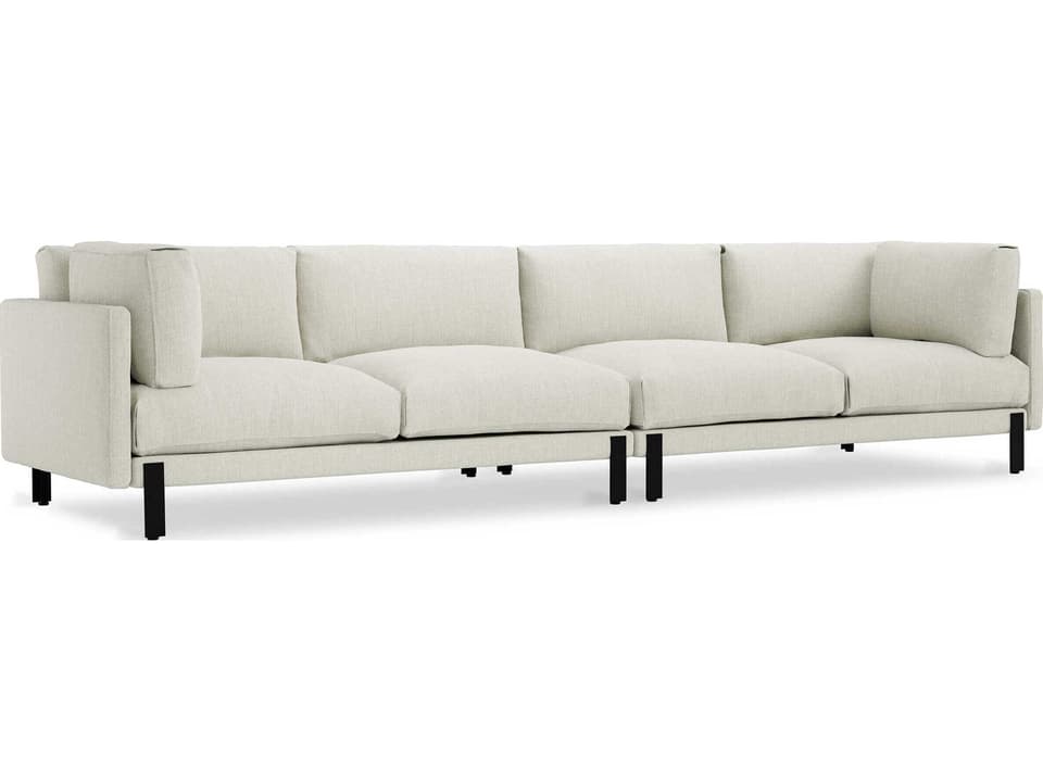 Silverlake Sutton Canvas White Upholstered Sofa