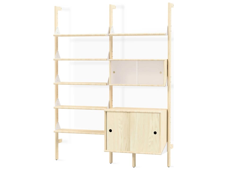 Branch Blonde White Bookcase