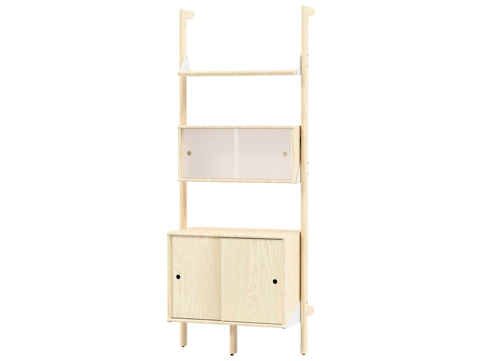Branch Blonde White Bookcase