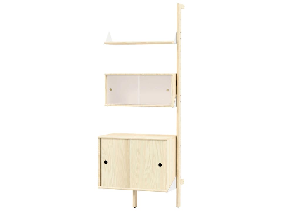 Branch Blonde White Bookcase
