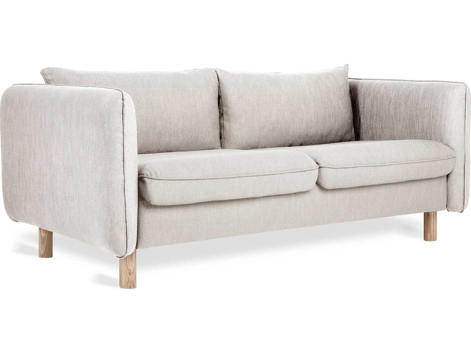 Rialto Stria Sand Black Upholstered Sofa Bed