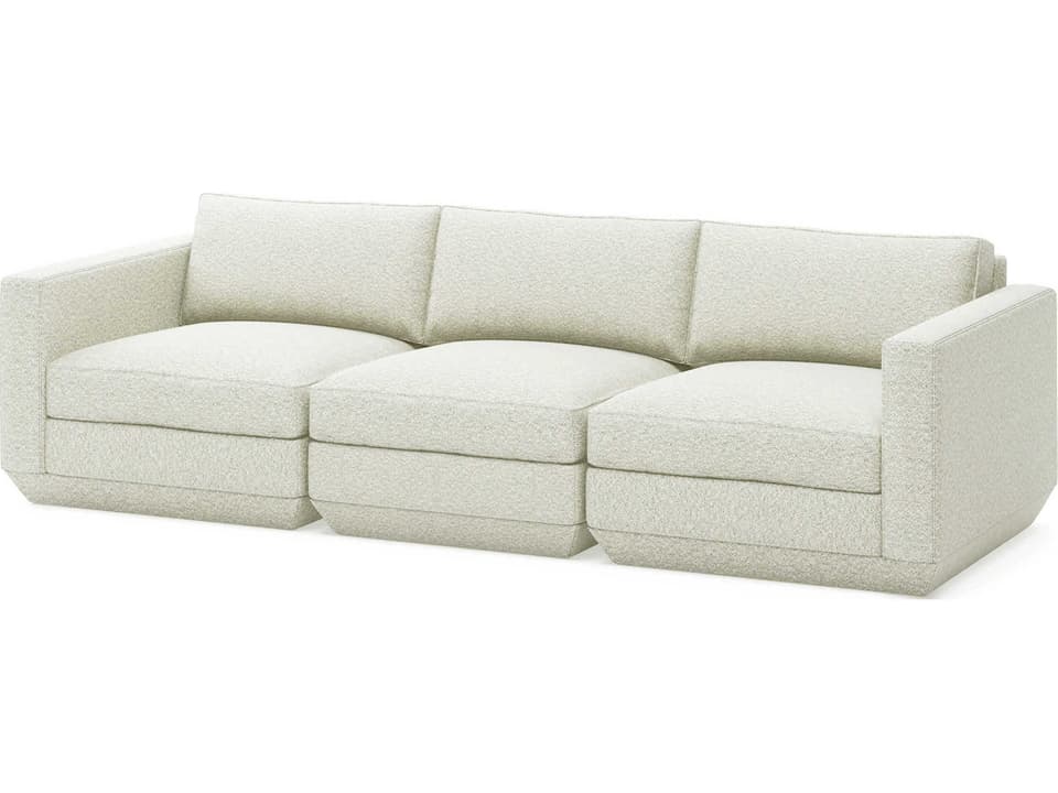 Podium Copenhagen Fossil White Upholstered Sofa