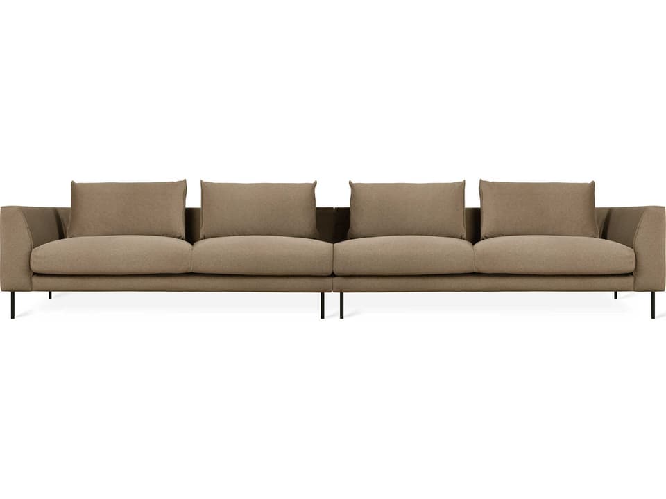 Renfrew Merino Mocha Black Upholstered Sofa