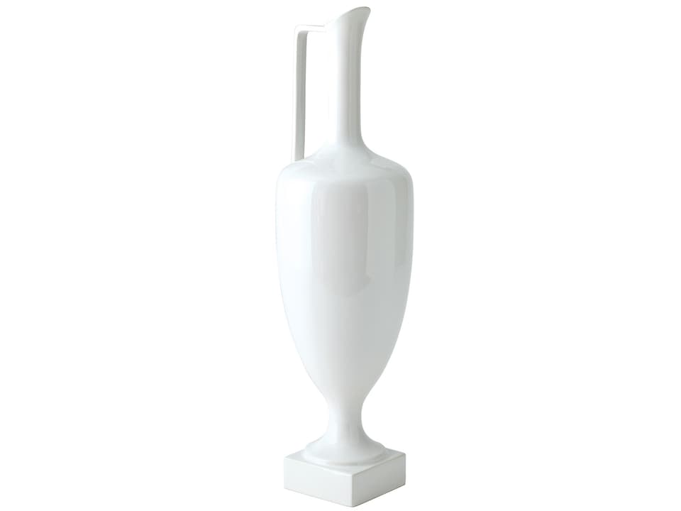 Quiet Curve White Gloss Ceramic Urn
