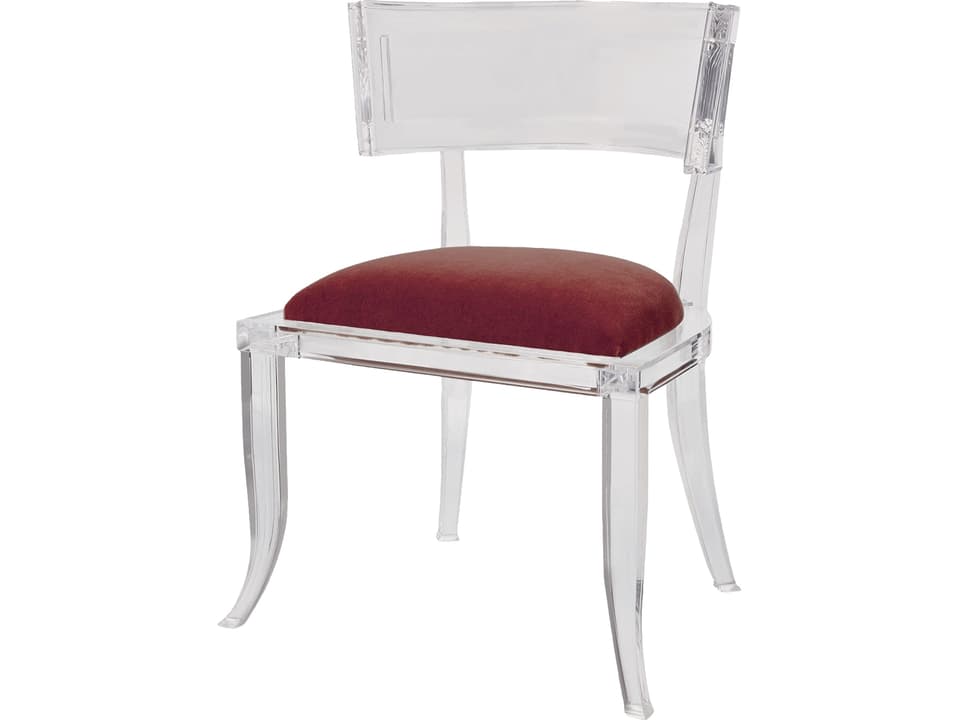 Klismos Upholstered Armless Dining Chair
