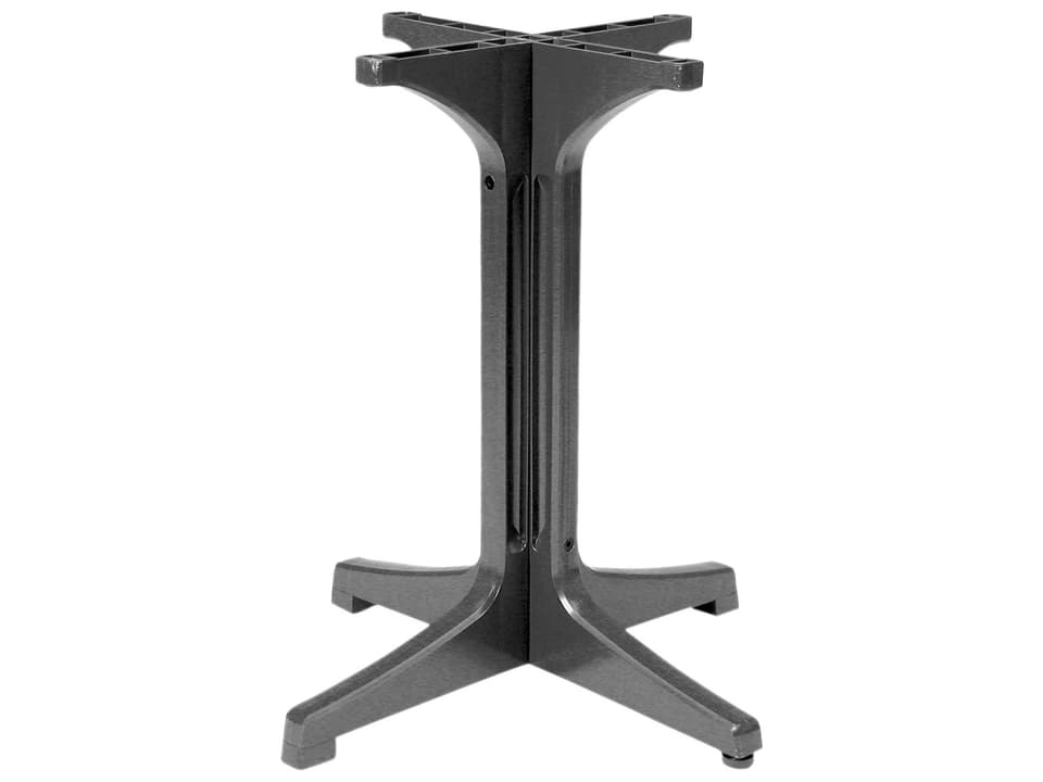 Alpha Resin Small Pedestal Table Base in Charcoal