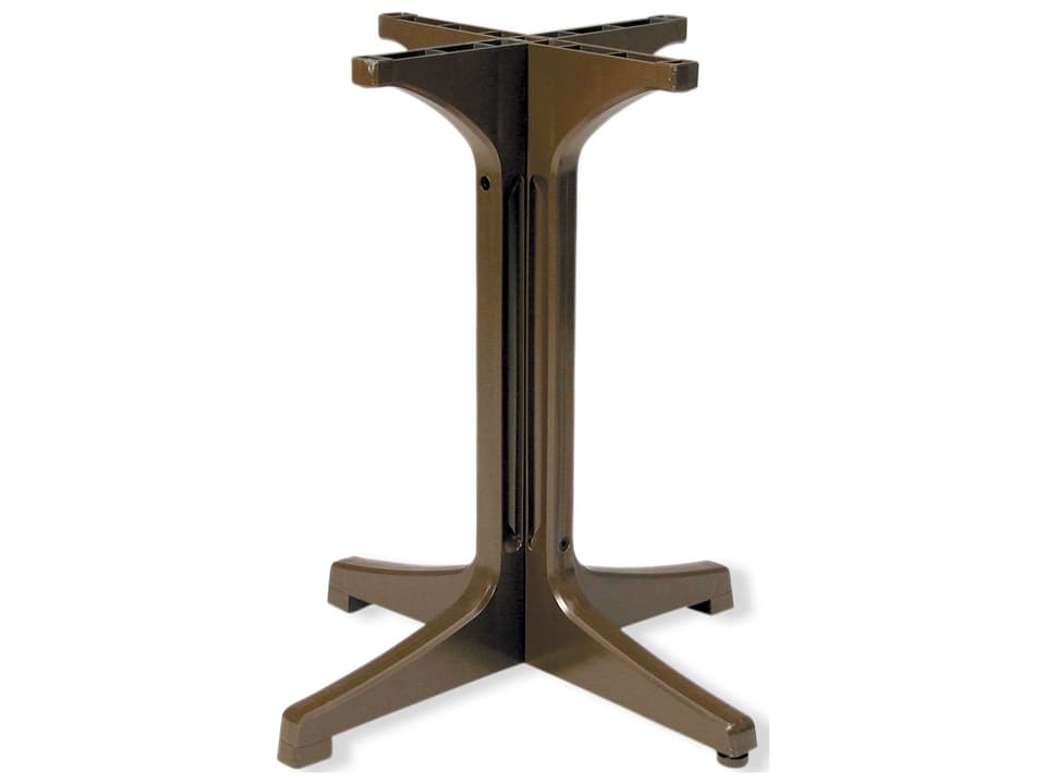 Alpha Small Pedestal Table Base in Bronze Mist