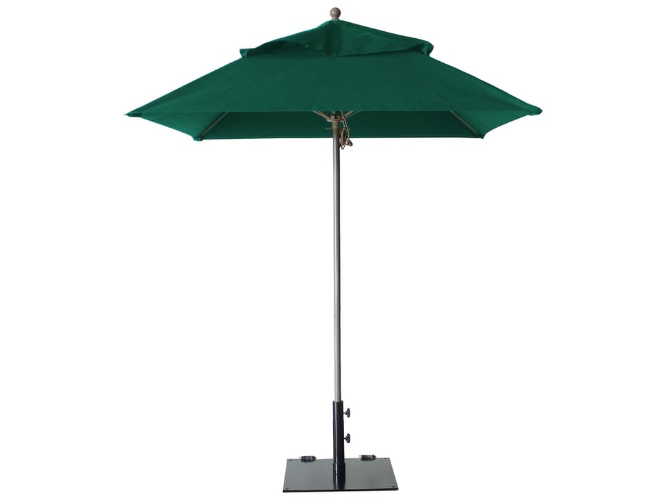 Windmaster 6.5 Foot Square Patio Umbrella in Forest Green