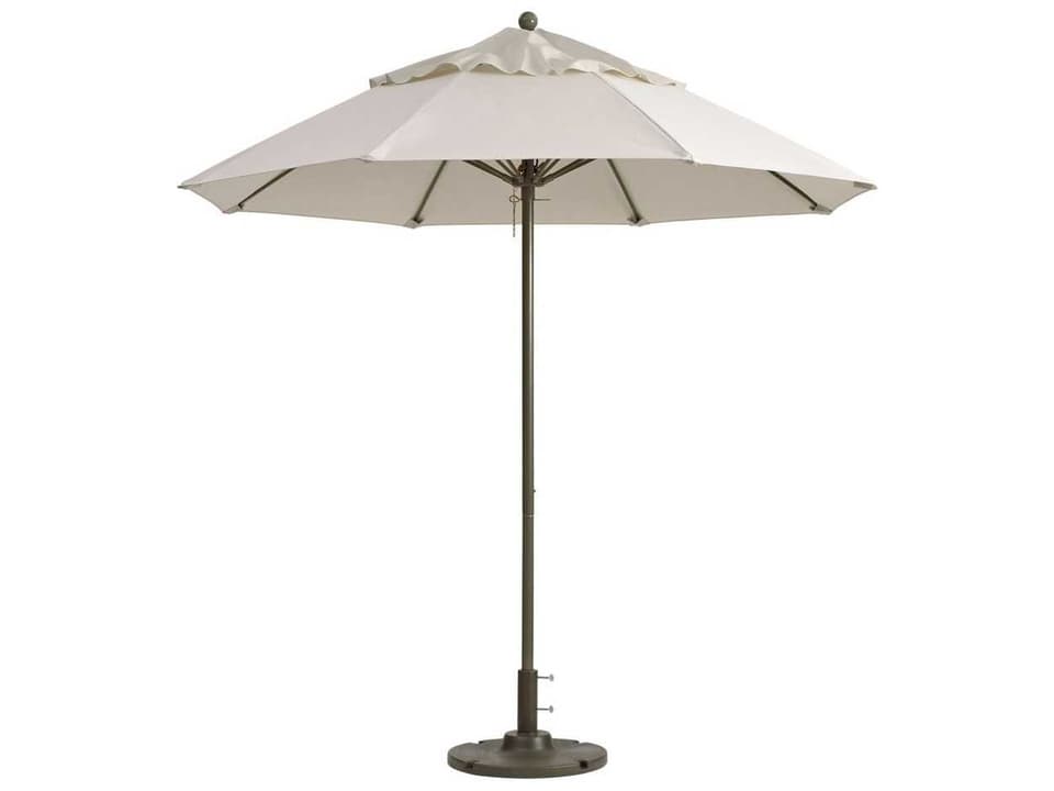 Windmaster 9-Foot Round Outdoor Umbrella Canvas Recacril Fabric Aluminum Pole