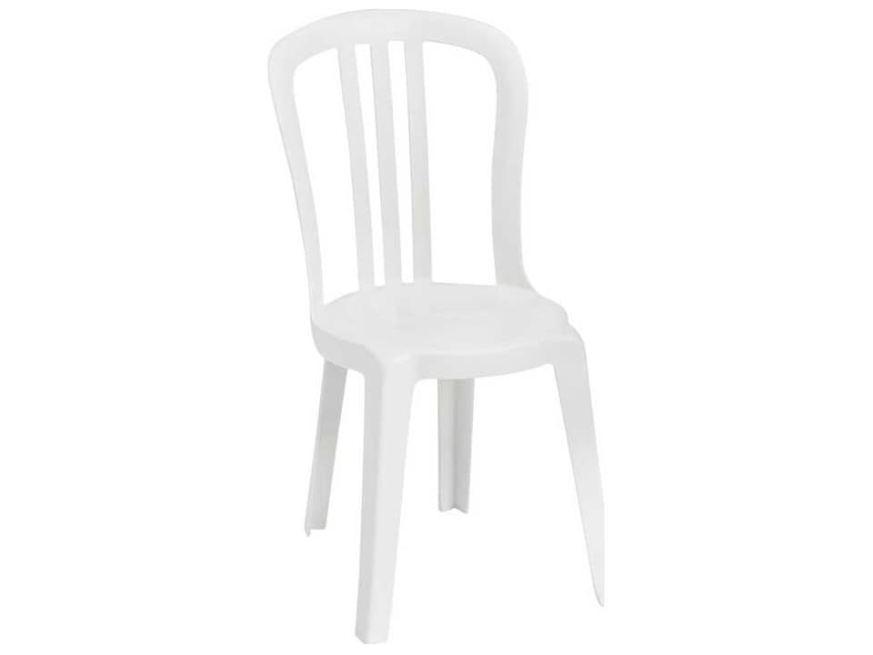 Miami Resin White Stacking Bistro Side Chair
