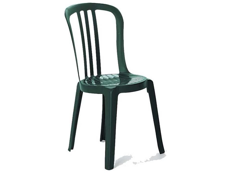 Miami Resin Amazon Green Stacking Bistro Side Chair