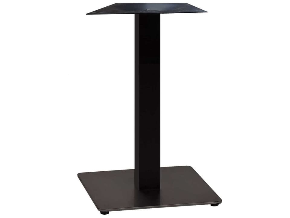 Gamma 18-Inch Square Dining Height Aluminum Table Base in Black