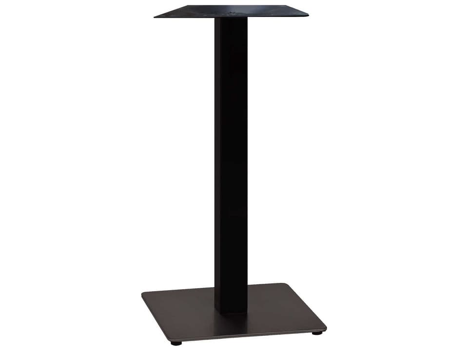 Gamma 18 Inch Square Aluminum Bar Height Table Base in Black