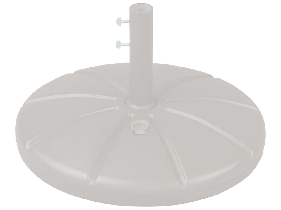 21-Inch Round Resin Umbrella Base with Filling Cap in White