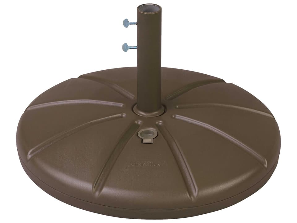 Round 35 Lb Fillable Resin Umbrella Base in Bronze Mist