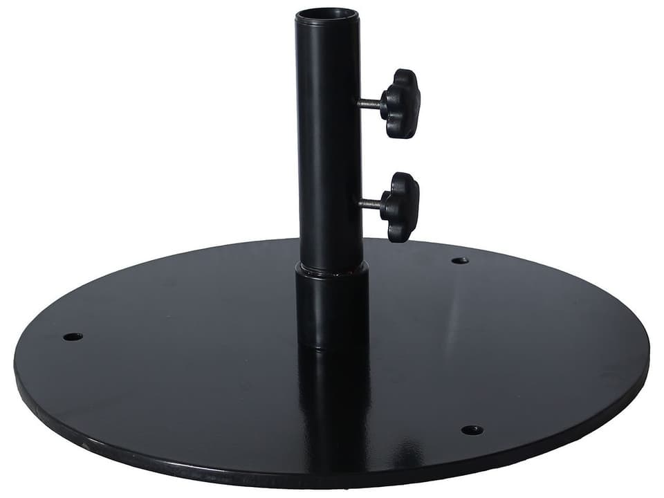 50 Pound Round Flat Steel Umbrella Base in Black