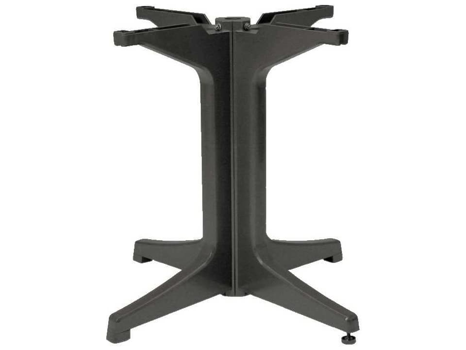 Alpha Large Pedestal Table Base in Charcoal