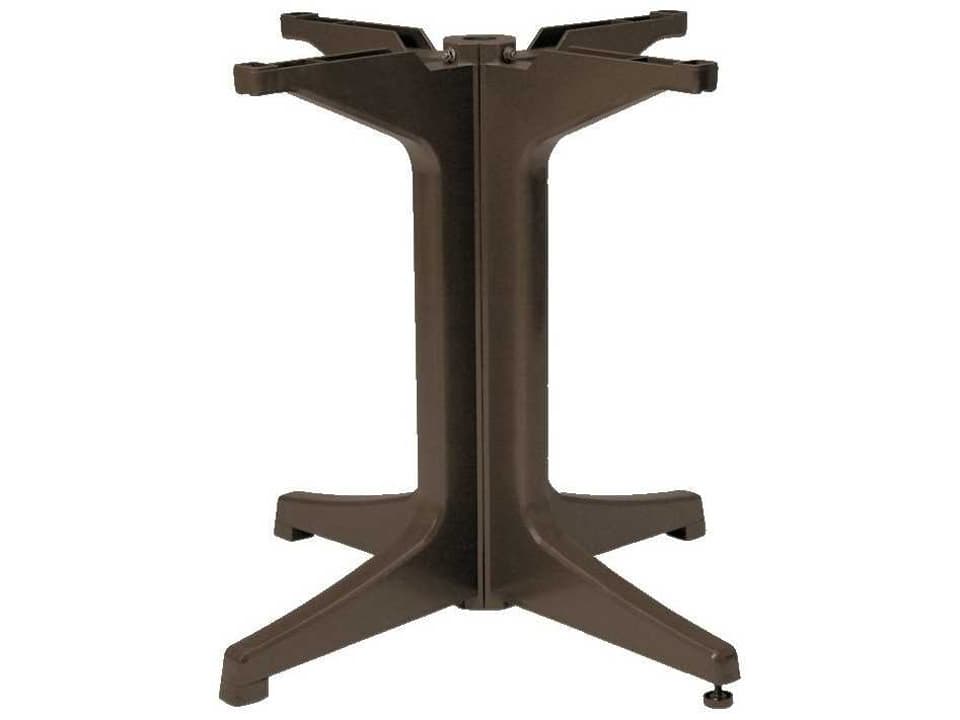 Alpha Large Pedestal Table Base in Bronze Mist